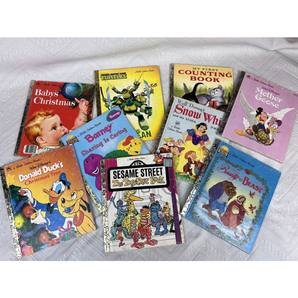 A Little Golden Book Lot of 9 Books Mixed Well Loved